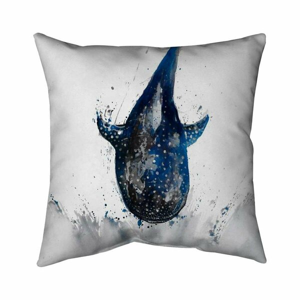 Fondo 20 x 20 in. Shark Whale-Double Sided Print Indoor Pillow FO2795782